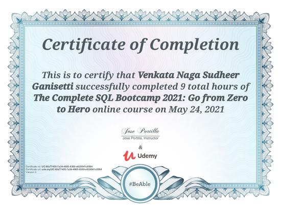 The Complete SQL Bootcamp 2021