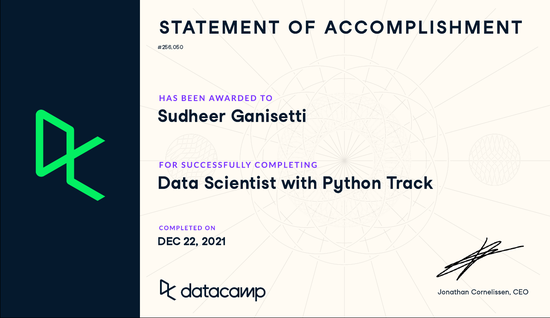 Data Scientist with Python Track